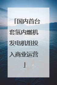 国内首台套氢内燃机发电机组投入商业运营